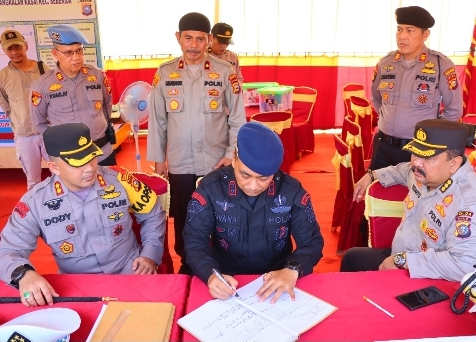 Tim Pamatwil Polda Riau dan Kapolres Inhu Tinjau Pospam dan Posyan