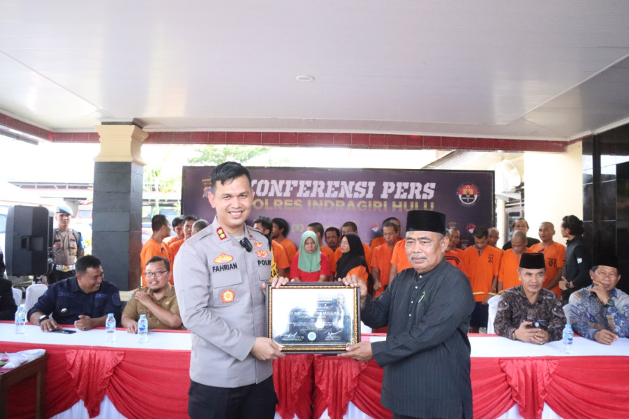 Komitmen Polres Inhu Diganjar Penghargaan LAMR: Berantas Narkoba, Jaga Generasi Muda