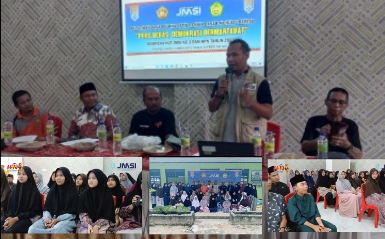 Rangkaian HUT JMSI dan HPN 2023 di Inhu, Santri Khairul Ummah Diajarkan Buat Berita