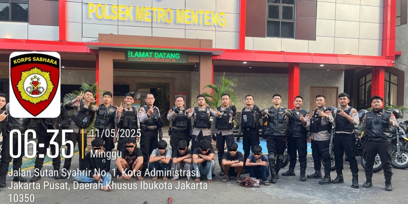 Polisi Gagalkan Tawuran di Menteng, Tujuh Pemuda Diamankan