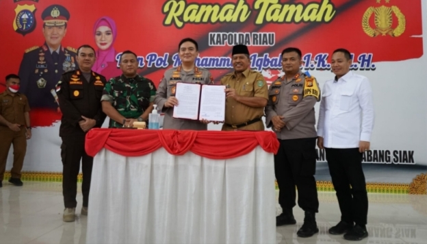 Bupati Alfedri Sambut Kapolda Riau di Mapolres
