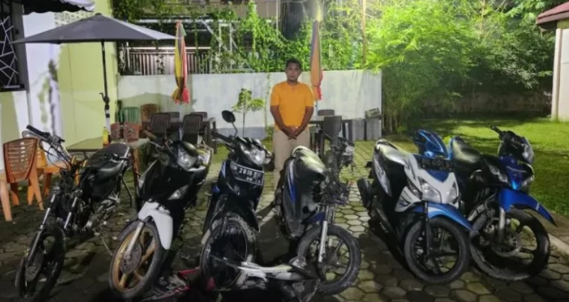 Syukurin...Pencuri Sepeda Motor Ini Ditangkap Polisi Inhil