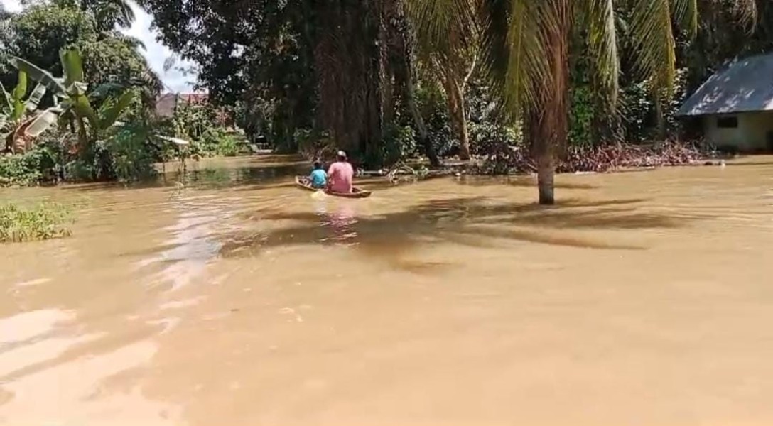 Banjir Rendam 425 Rumah di Peranap, Terbanyak di Setako Raya Inhu