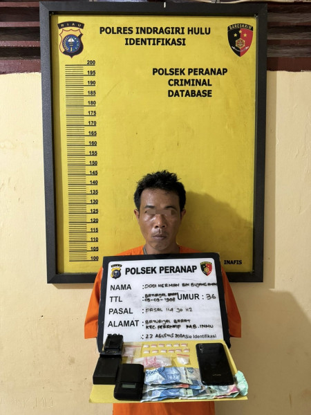 Miliki 13 Paket Sabu, Dodi warga Cerenti Kuansing Di Tangkap Polisi