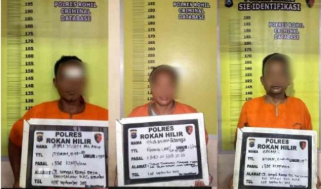 Tiga Pelaku Pembunuhan di Rohil Ditangkap Polisi
