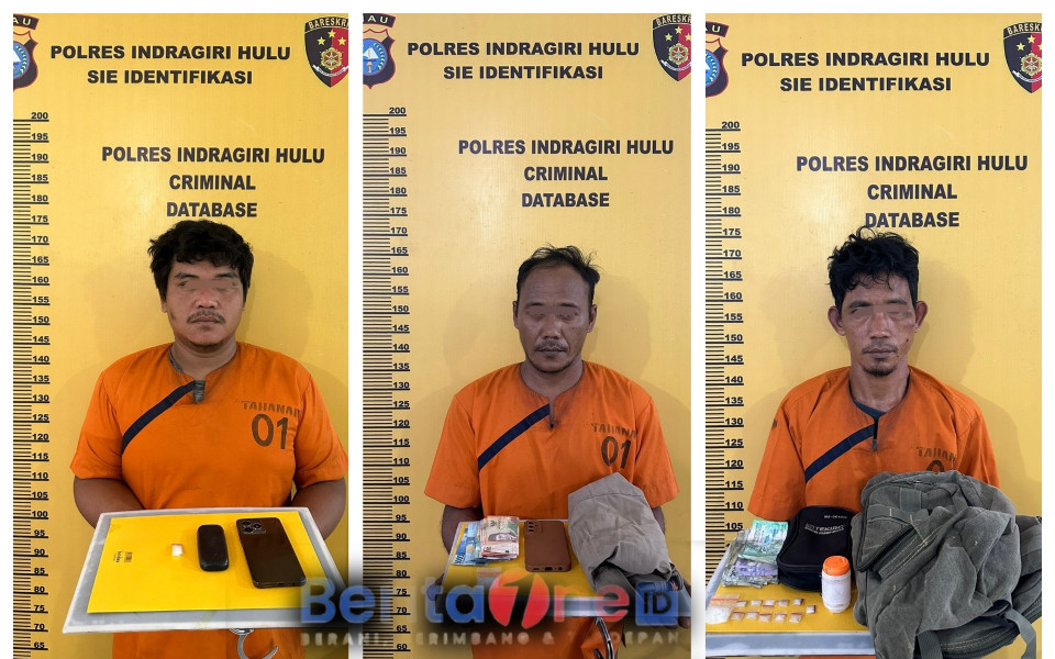 Dua Pengedar dan Kurir Sabu di Seberida Dibekuk Satres Narkoba Polres Inhu