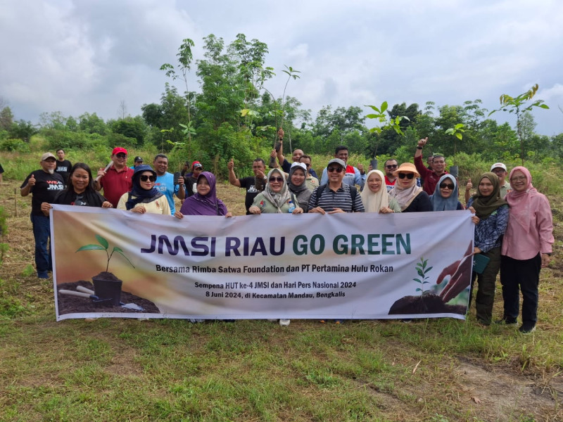 JMSI Riau Kunjungi Pusat Pembibitan Agroforestri Mitra PHR di Batin Solapan