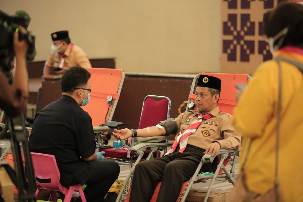 Gelar Baksos, Kwarda Gerakan Pramuka Riau Targetkan 1.000 Kantong Darah