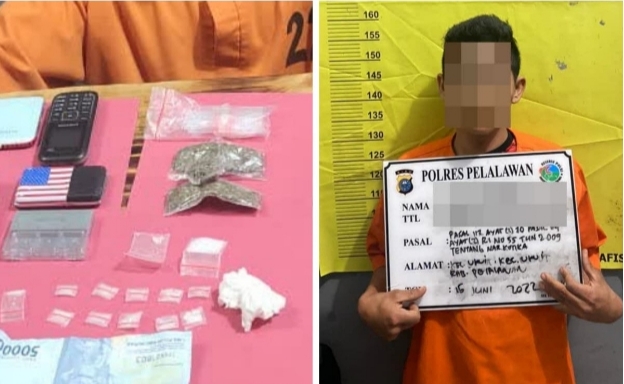 Dua Pengedar Narkotika Ditangkap Dan Digelandang ke Polres Pelalawan