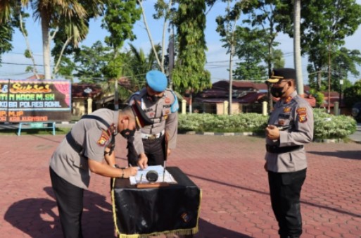 Kasat Narkoba Disertijab, Ini Harapan Kapolres Rohil