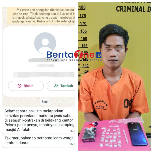 Sebanyak 28 Paket Sabu Berhasil Diamankan Polsek Pasir Penyu