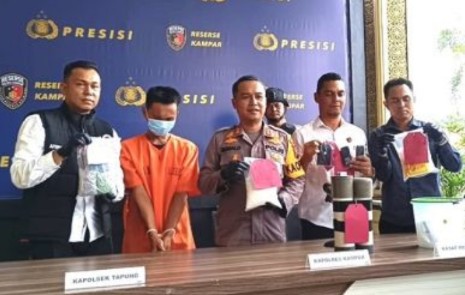 Polres Kampar Amankan Sabu dan Pil Ekstasi Miliaran Rupiah, Dipasok dari Kampung Dalam