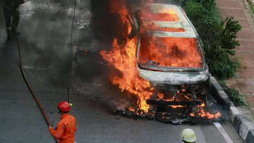 Mobil Terbakar di Subang, 4 Penumpang Meninggal