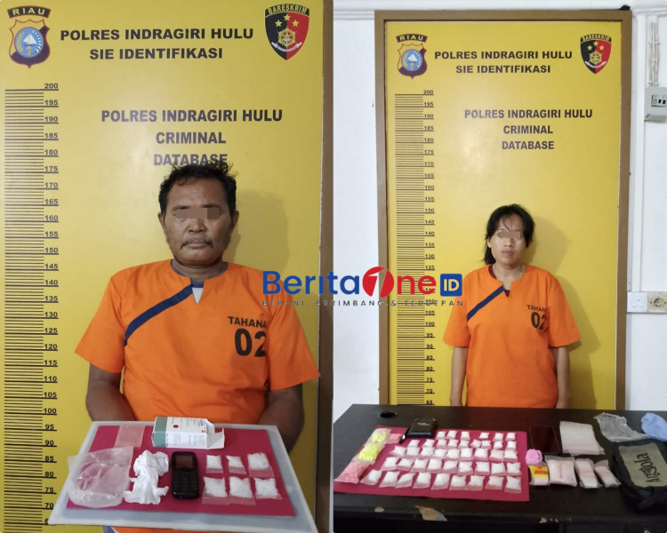 Dua Tersangka Jaringan Narkoba Ditangkap di Inhu, Barang Bukti Mencengangkan Disita