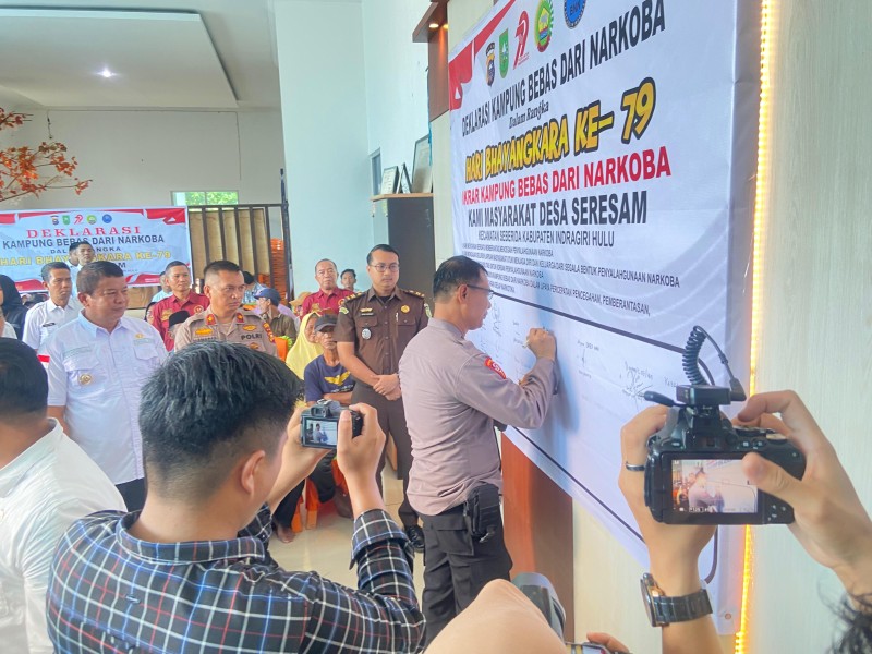 Langkah Berani Desa Seresam, Menuju Desa Bersih Narkoba di Inhu