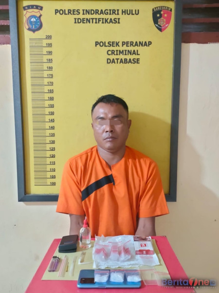 Seorang Pria AS Pengedar Narkoba Berhasil Diamankan Polsek Peranap