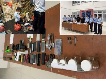 Razia Lapas IIB Rumbai, Temukan Sajam dan Narkoba