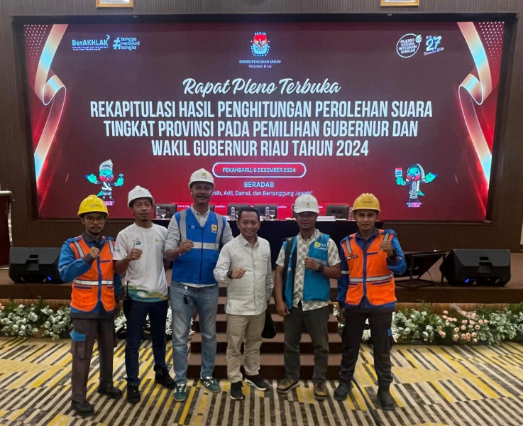 Dukungan PLN Pastikan Rekapitulasi Suara Pilkada 2024 di Riau Berjalan Lancar
