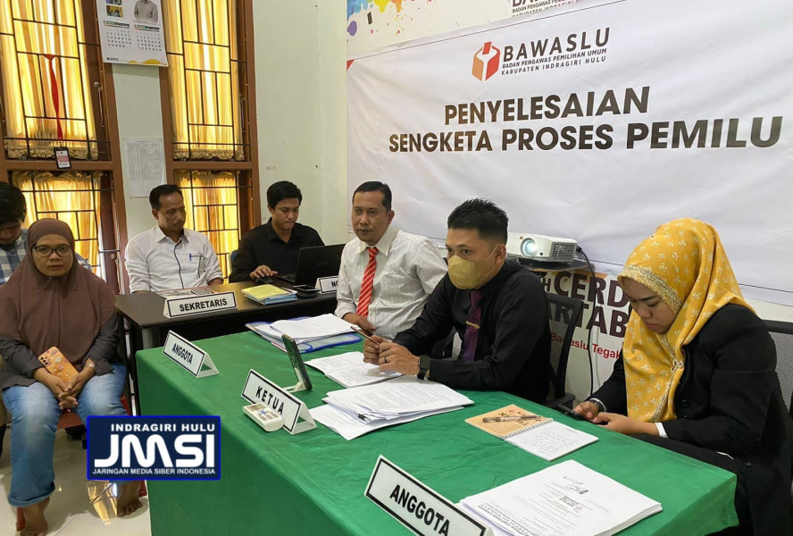 Selesai, Bawaslu Inhu Mediasikan Sengketa Bacalon DPRD Inhu Dengan KPU