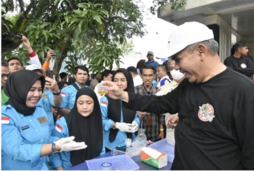 Pj Bupati Kampar Lakukan Tes Urine Pertama, Saat Deklarasi Gerakan Kampar Bersih Narkoba