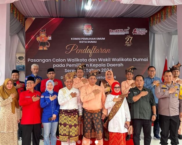 Daftar Pilwako Dumai 2024, Ribuan Relawan Eddy Yatim - Almainis Siap Menang