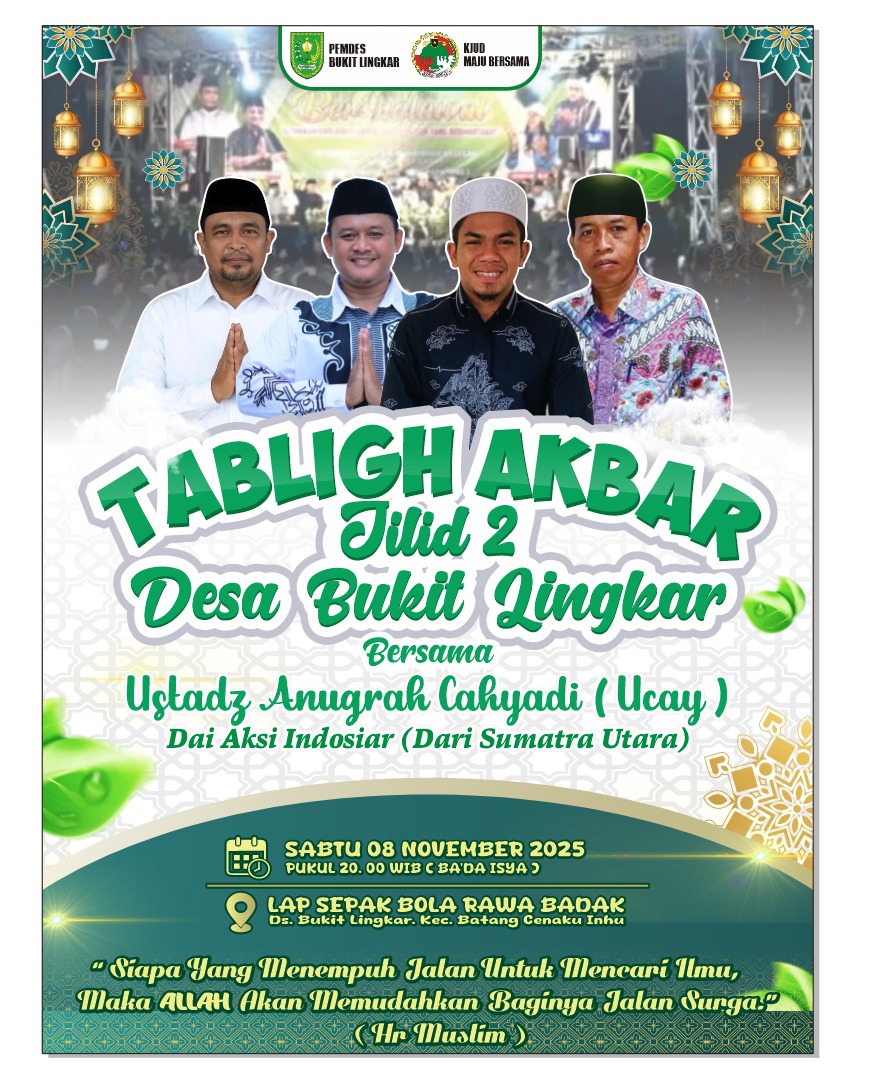 Tabligh Akbar Jilid 2 Hadirkan Ustadz Anugrah Cahyadi, Semarakkan Keimanan di Desa Bukit Lingkar