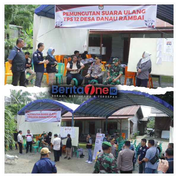 PSU di Desa Danau Rambai Berlangsung Aman, Kapolres Inhu Ucapkan Terima Kasih