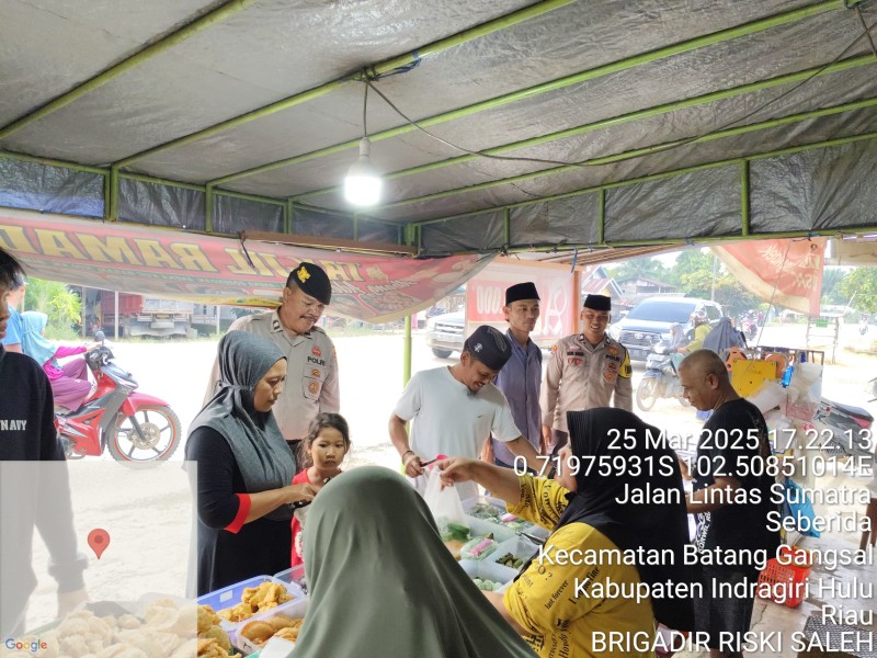 Antisipasi Premanisme dan Kejahatan, Polsek Batang Gansal Lakukan Pengamanan Ketat di Pasar Ramadhan