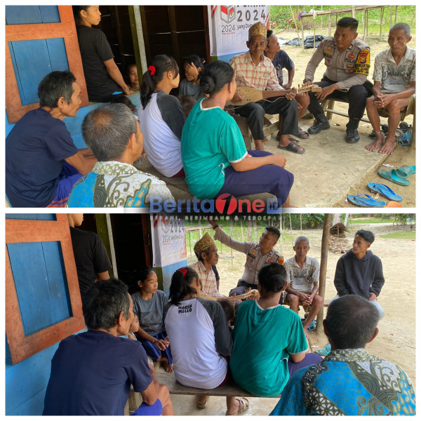 Polsek Batang Gansal Ajak Tokoh Adat Talang Mamak Sukseskan Pemilu Damai