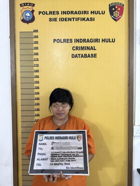 Resti Seorang IRT Desa Kampung Pulau Berhasil Diamankan Polres Inhu