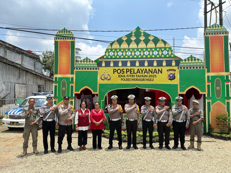 Kasat Lantas Polres Inhu Pimpin Cek Pengamanan Pos dan Keramaian Saat Idulfitri Kedua