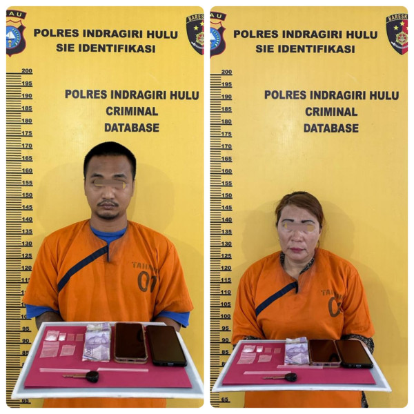 Pasutri Pengedar Sabu di Rengat Berhasil Diamankan Satres Narkoba Polres Inhu