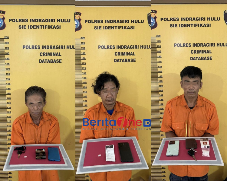 Gerak Cepat Sat Resnarkoba Polres Inhu, Tiga Pengedar Sabu Ditangkap Dalam Waktu Singkat