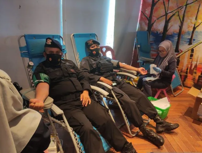 125 Personel Brimob Polda Riau siap Donor Darah Jelang Ramadhan