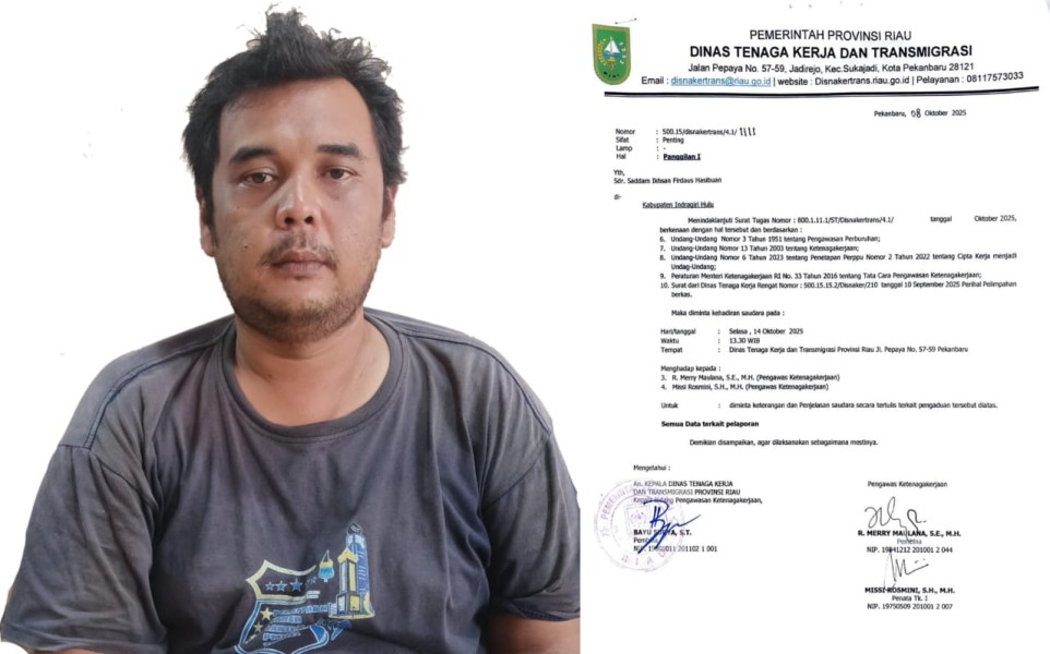 Gaji Hilang, BPJS Tak Terdaftar, Buruh Toko Masri Laporkan Perusahaan ke Disnakertrans Riau