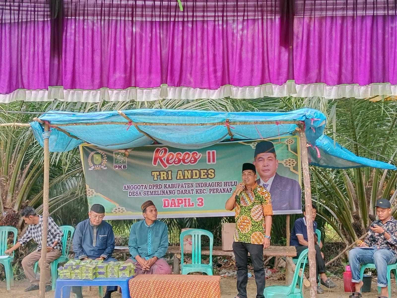 Gelar Reses di Kecamatan Peranap, Tri Andes Tampung Keluhan 2 Desa 1 Kelurahan