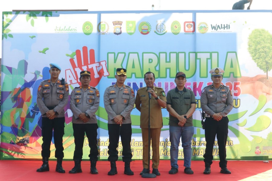 Pemerintah dan Polres Inhu Kompak Kampanyekan Pencegahan Karhutla Lewat Fun Run