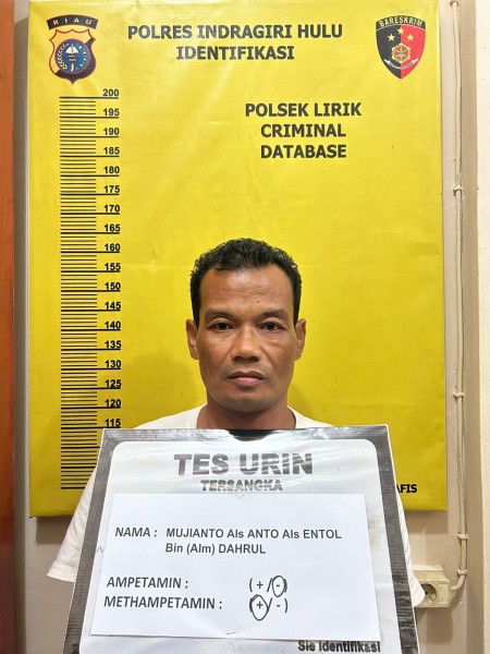Lima Tahun Buron, Pelaku Penggelapan di Inhu Tertangkap Positif Sabu Saat Diciduk