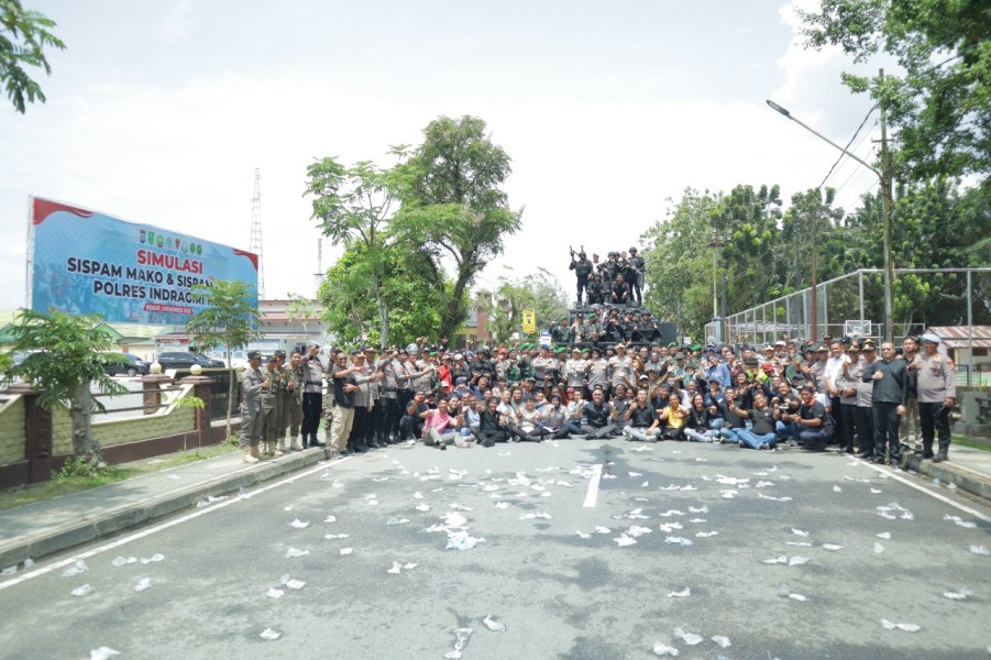 Polres Inhu Gelar Simulasi Sispam Mako dan Unras, Wakapolda Riau: Sempurna Itu Sulit, Tapi Kita Sudah Melakukan yang Terbaik