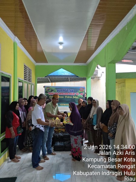 HUT Intelijen Polri ke-80, Sat Intelkam Polres Inhu Berbagi Bantuan dan Pengalaman Sosial