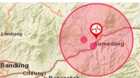 Sumedang Diguncang Gempa 4,8 Magnitudo