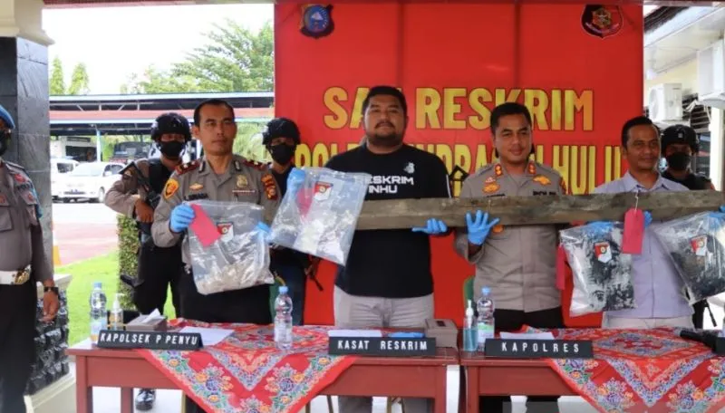 Polres Inhu Tangkap Pembunuh Warga Morong di Sumut