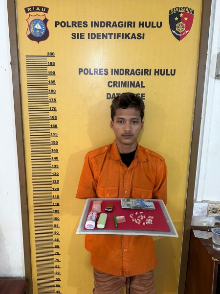Aksi Cepat Satresnarkoba Inhu Satu Tersangka, Puluhan Paket Sabu Disita