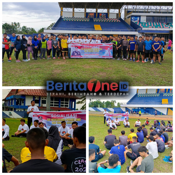 Polres Inhu Ajak Pemuda dan Masyarakat di Stadion Narasinga Sukseskan Pemilu 2024