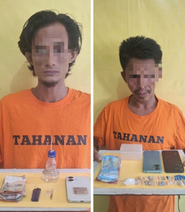 Berawal dari Laporan Warga, Polsek Kelayang Meringkus Dua Pelaku Penyalahgunaan Narkoba
