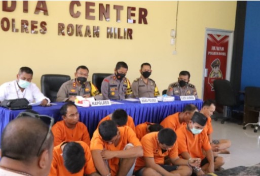 16 Pelaku Pencuri Kabel PHR Diciduk Polres Rohil