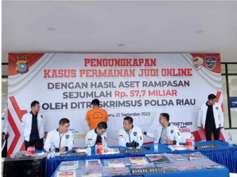 Bongkar Judi Online di Pekanbaru, Polda Riau Amankan Aset dan Barang Mewah Rp 57,7 Miliar