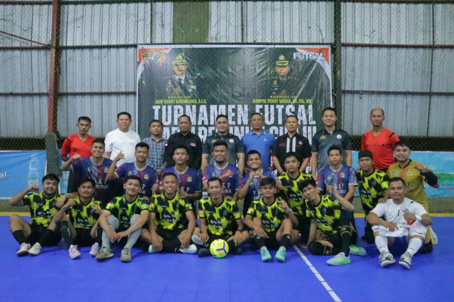 Kapolres Inhu Buka Turnamen Futsal Hari Bhayangkara Ke-78