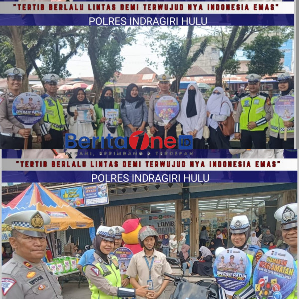 Polres Inhu Sosialisasi Ops Patuh LK 2024 Lewat Radio dan Pasang Baliho, Spanduk serta Bagikan Stiker