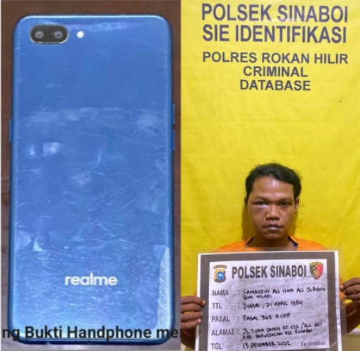 Gadaikan Handpone Curian, Kedok Pencuri Ini Terbongkar,Ini Ceritanya